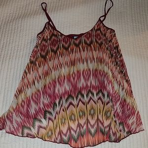 Colorful Burgandy spaghetti strap top
